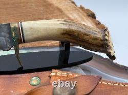 Ken Richardson Custom Hunting Crown Stag Handle Skinning Knife-904.25