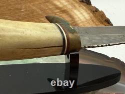 Ken Richardson Custom Hunting Crown Stag Handle Skinning Knife-904.25