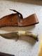 Ken Richardson Knives Fixed Knife 5 1085HC Steel Blade Shed Deer Antler Handle