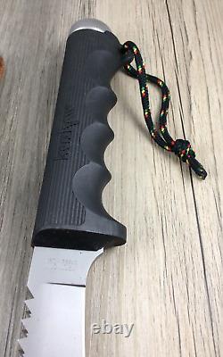 Kershaw 1005 Survival-hunting Knife With Custom Leather Sheath Rare Vintage