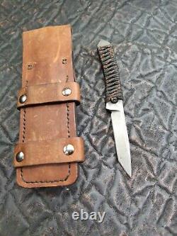 Kim Breed Custom Knife USA Handmade 3 1/4 Tanto With Custom Sheath