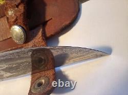 Kinfolks SKINNING DEER HUNTING Knife STAG ETCHED FACTORY EDGE BLADE UNUSED RARE