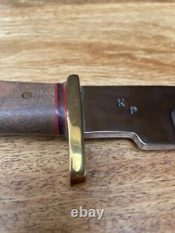 Kirkpatrick Custom Handmade Hunting Fishing Knife. Wood Handle