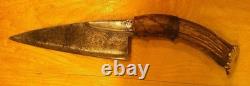 Knife Old Cowboy Western Handmade Stag Custom Fighting Hunting Skinning w Sheath
