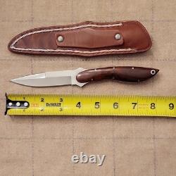 L. C. Smith Fixed Blade Walnut Wood Handle Spear Point Full Tang Sheath Included