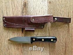 L. T. Wright Knives Genesis Black Micarta Scandi Grind A2 Steel
