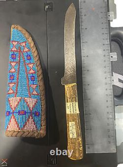 L. Wilson Sycamore Trade Knife & Sheath 1825-1925 Found On Shoshone Reservation