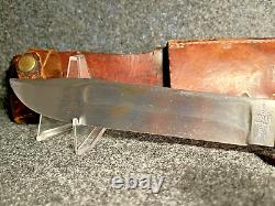 LARGE 1930s CRANE CUTLERY (ENGLAND) SHEATH KNIFE STAG POMMEL BEAUTY WWII