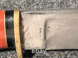 LARGE 1930s CRANE CUTLERY (ENGLAND) SHEATH KNIFE STAG POMMEL BEAUTY WWII