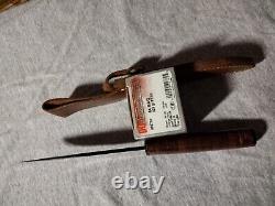 LRRP KNIFE Black blade Seki JAPAN. LRP. Vintage. MACV-SOG Look. Leather Hndl