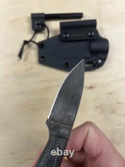 LT Wright Knives Patriot Black Micarta / Brass Pins A2 with Kydex Sheath