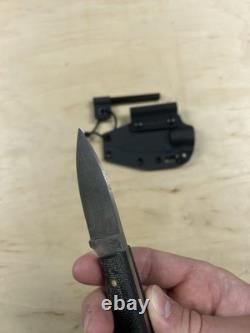 LT Wright Knives Patriot Black Micarta / Brass Pins A2 with Kydex Sheath
