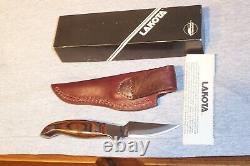 Lakota Fin Wing Knife & Sheath Never Used Condition In Box Made In Seki Japan