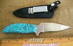 Lakota Hawk Customized Fixed Blade Knife, Large Turquoise Handle