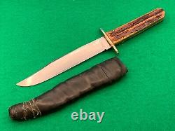 Landers Frary & Clark LF&C Vintage 100 YEARS OLD Hunting STAG BOWIE Knife