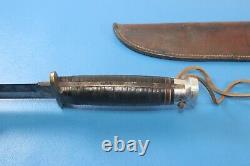 Large Vintage Western L46-8 Large Bowie Knife Fighting Hunting + Sheath