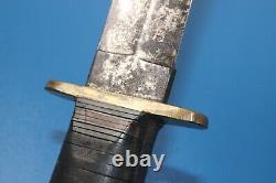 Large Vintage Western L46-8 Large Bowie Knife Fighting Hunting + Sheath