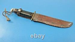 Large Vintage Western L46-8 Large Bowie Knife Fighting Hunting + Sheath