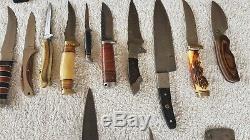 Large collection of knives