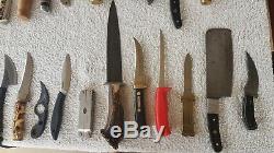 Large collection of knives