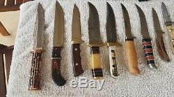 Large collection of knives