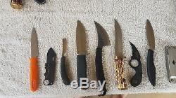 Large collection of knives