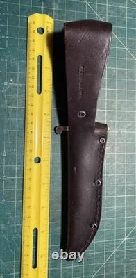 Linder Bowie Knife Fixed Blade Solingen Germany Inox Rostfrei Stag + Sheath