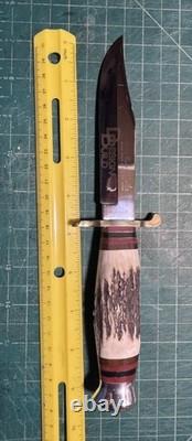 Linder Bowie Knife Fixed Blade Solingen Germany Inox Rostfrei Stag + Sheath