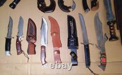 Lot Of 11 Mixed Knives 10 To 21 Length Damascus Steel & More