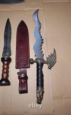 Lot Of 11 Mixed Knives 10 To 21 Length Damascus Steel & More