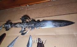 Lot Of 11 Mixed Knives 10 To 21 Length Damascus Steel & More