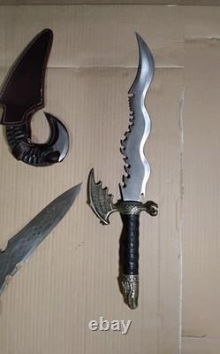 Lot Of 11 Mixed Knives 10 To 21 Length Damascus Steel & More