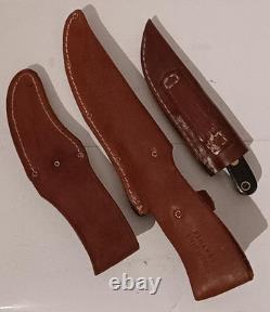 Lot Of 3 Vintage Schrade Old Timer Hunting Knives With Sheaths