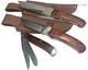 Lot Of 3 Vintage Utica Adirondack Series Knives 7 & 8 Fixed Blade & Trapper