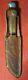 MARBLE BOY'S KNIFE EXPERT WOOD WOODEN Vtg antique Blade withSheath RARE