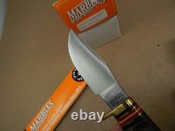 MARBLES Gladstone USA TRAILCRAFT Hunting Knife withsheath IMPALA BONE 2001 MINT