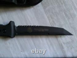 MASTERS OF DEFENSE KNIFE AYOOB RAZORBACK SERRATED NEVER USED WithBOX N. O. S