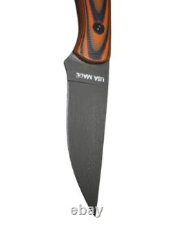 MKC Montana Knife Co Blackfoot 2.0 Fixed Blade With Kydex Sheath Micarta Handle