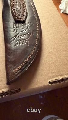 ML Knives Handmade Mountain Knife Bloodwood Handle High Carbon Steel Sheath