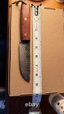 ML Knives Handmade Mountain Knife Bloodwood Handle High Carbon Steel Sheath