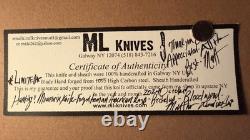 ML Knives Handmade Mountain Knife Bloodwood Handle High Carbon Steel Sheath