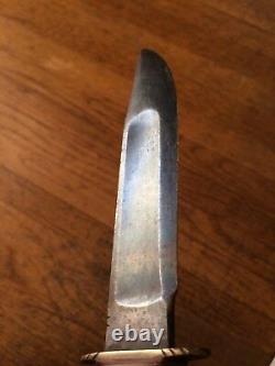 MSA CO. Vtg Gladstone Hunting WW1 Blade USA MARBLES Knife Stag Butt