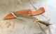 Marbles 15-1/2 Polished Bowie Knife With Stag Handle And Sheath
