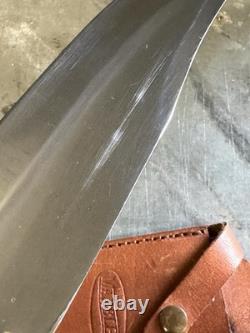 Marbles 15-1/2 Polished Bowie Knife With Stag Handle And Sheath