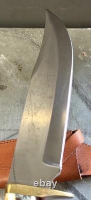 Marbles 15-1/2 Polished Bowie Knife With Stag Handle And Sheath
