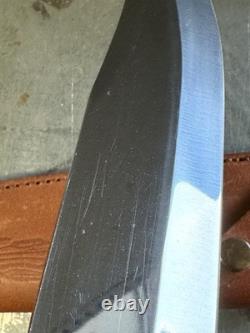 Marbles 15-1/2 Polished Bowie Knife With Stag Handle And Sheath