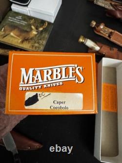 Marbles Caper Fixed Blade Hunting Knife Cocobolo Handle with Sheath