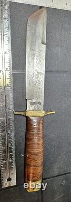 Marbles Damscus Hunting Knife & Sheath