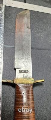 Marbles Damscus Hunting Knife & Sheath