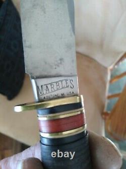 Marbles Fixed Blade Hunting Knife Excellent Condition. 7 1/2 in